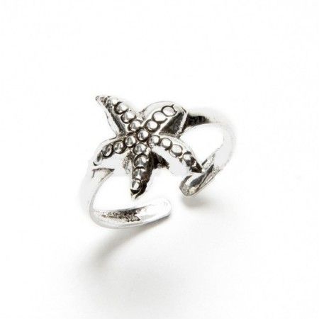 Starfish Toe Ring in 925 Sterling Silver