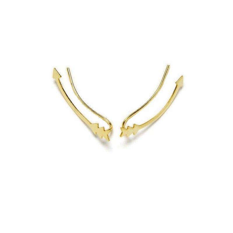 Pendientes Trepadores Dorados Flechas