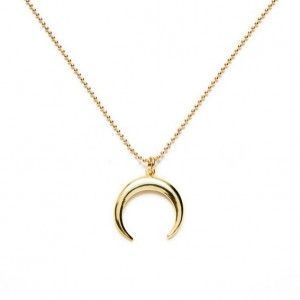 cadena luna de plata bañada en oro de www.puravidapulseras.com