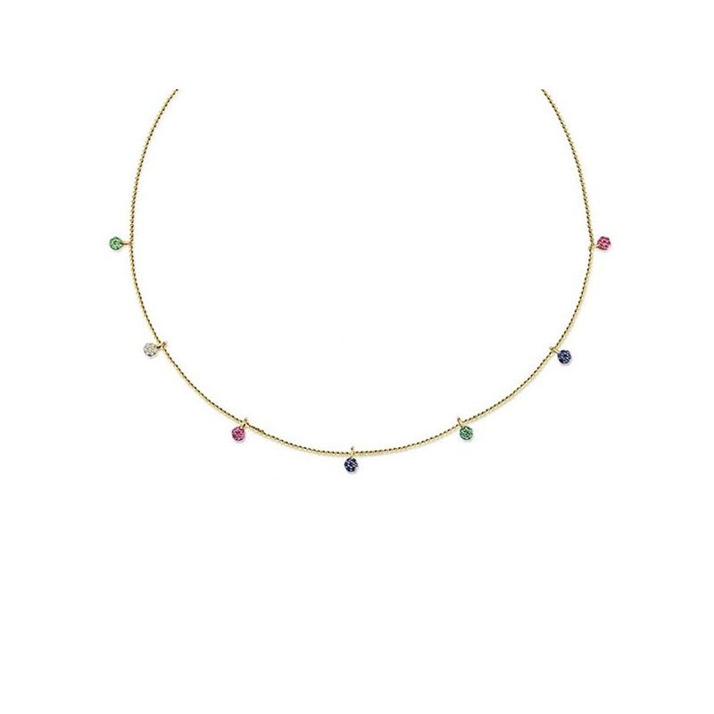 Collar circonitas colores