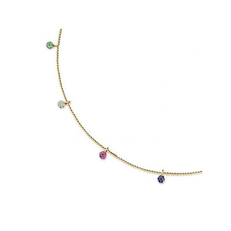 Collar con circonitas de colores