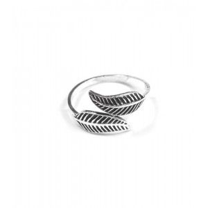 Adjustable Silver Leaf Toe Ring
