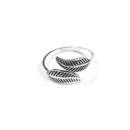 Adjustable Silver Leaf Toe Ring