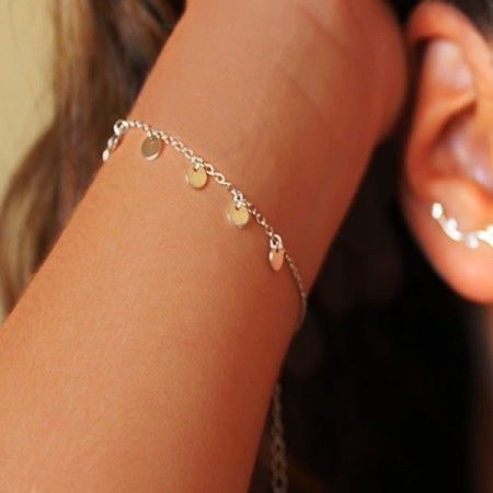 Pulsera Chapitas Plata