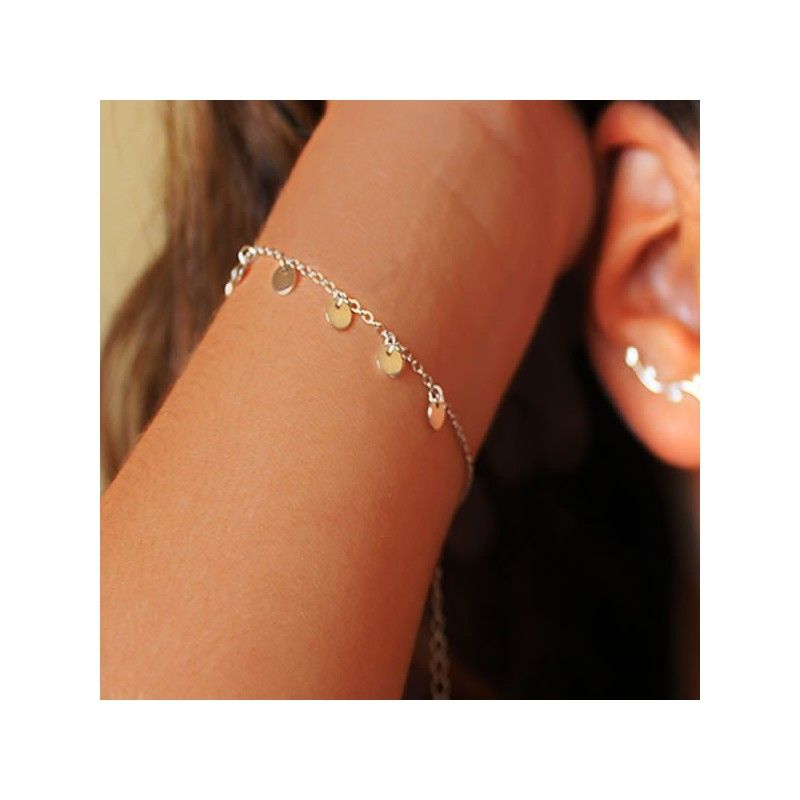 Pulsera Chapitas Plata