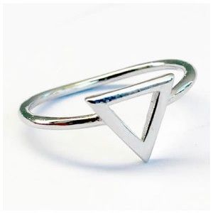 Anillo de Plata Triangulo 2