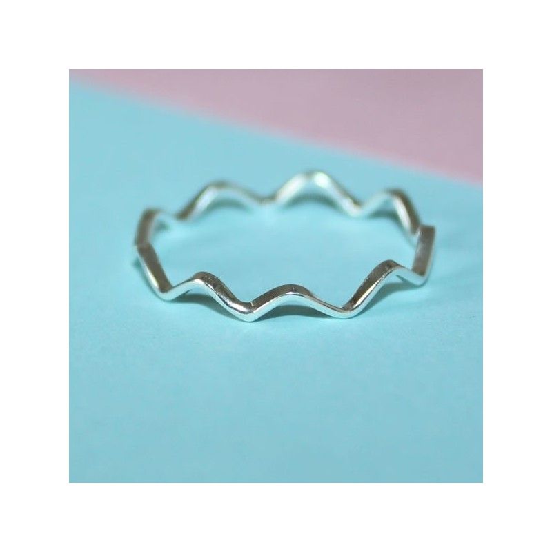 Anillo Ondas Plata