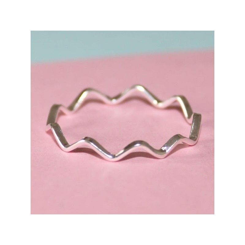 Anillo Ondas Plata