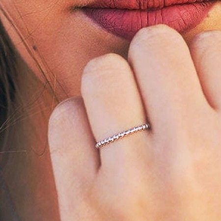 Anillo de Plata Bolitas