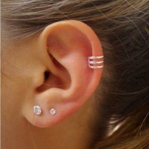 Pendiente Cartílago 3 aros Ear Cuff