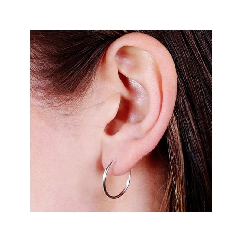 Aros Lisos de Plata AYARI